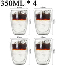 Modern clear double wall borosilicate glass espresso cups kitchen set
