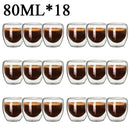 Modern clear double wall borosilicate glass espresso cups kitchen set