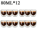 Modern clear double wall borosilicate glass espresso cups kitchen set