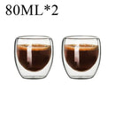 Modern clear double wall borosilicate glass espresso cups kitchen set