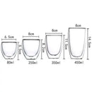 Modern clear double wall borosilicate glass espresso cups kitchen set