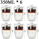 Modern clear double wall borosilicate glass espresso cups kitchen set