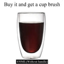 Modern clear double wall borosilicate glass mug kitchen coffee cup