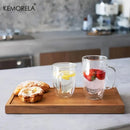 Modern clear double wall glass coffee mug set kitchen drinkware