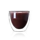 Modern clear double wall glass cup set dining room tumblers
