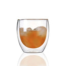 Modern clear double wall glass cup set dining room tumblers