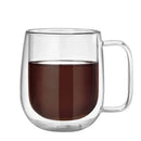 Modern clear double wall glass mug kitchen tea cup