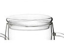 Modern clear double wall tumbler set with bamboo lids for dining room