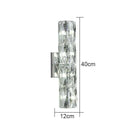 Modern clear faceted crystal wall lamp for luxury living room