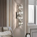 Modern clear faceted crystal wall lamp for luxury living room