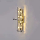 Modern clear faceted crystal wall lamp for luxury living room