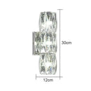 Modern clear faceted crystal wall lamp for luxury living room