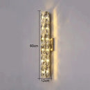 Modern clear faceted crystal wall lamp for luxury living room