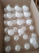 Modern clear & frosted glass ball pendant light dining room replacement