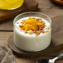 Modern clear glass cup set for kitchen custard and dessert
