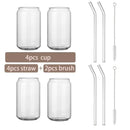 Modern clear glass cup with bamboo lid kitchen drinking mug