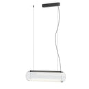 Modern clear glass cylinder pendant light dining room warm led