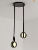 Modern clear glass designer pendant lights for bedroom