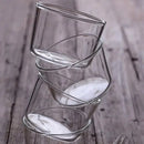 Modern clear glass dessert cup set dining room pudding glassware