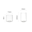Modern clear glass drinkware cup set kitchen tumblers