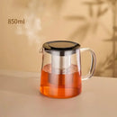 Modern clear glass flower teapot with infuser – kitchen tea set