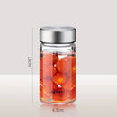 Modern clear glass sealed jug kitchen storage jar with stainless lid