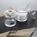 Modern clear glass seasoning jar with spoon kitchen spice jar