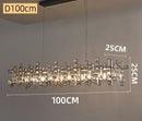 Modern clear & gold elegant crystal chandelier for living room