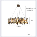 Modern clear & smoky crystal led chandelier living room light