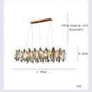 Modern clear & smoky crystal led chandelier living room light