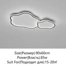 Modern cloud black led ceiling light bedroom fixture