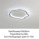 Modern cloud black led ceiling light bedroom fixture