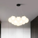 Modern cloud frosted bubble glass ball pendant light for living room