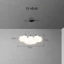 Modern cloud frosted glass ball led pendant light for living room