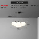 Modern cloud frosted glass ball led pendant light for living room