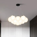 Modern cloud frosted glass ball led pendant light for living room