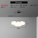 Modern cloud frosted glass ball led pendant light for living room