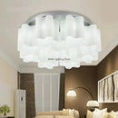 Modern cloud glass led ceiling light for bedroom white & black