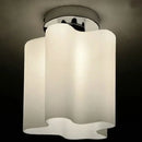 Modern cloud glass led ceiling light for bedroom white & black