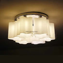 Modern cloud glass led ceiling light for bedroom white & black