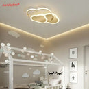 Modern cloud pink led ceiling light bedroom dimmable lighting