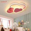 Modern cloud pink led ceiling light bedroom dimmable lighting