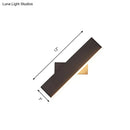 Modern coffee & white rectangular sconce – bedroom led wall lamp