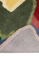 Modern Color Blocks Hand Tufted 5x8 Wool Area Rug