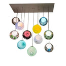 DecorBites™ Colorful Balls Chandelier: Modern Dimmable Rectangle Dining Room & Bedside Hanging Lamp