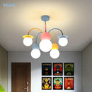 Modern colorful cartoon led chandelier light for kids bedroom
