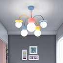 Modern colorful cartoon led chandelier light for kids bedroom