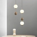 Modern colorful glass ball led pendant light for dining room