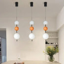 Modern colorful glass ball led pendant light for dining room