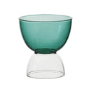 Modern colorful glass dessert ice cream cup set dining room glassware